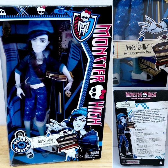 Monster High Invisi Billy son of the invisible man doll "2013" (Retired) (New) - Picture 1 of 6